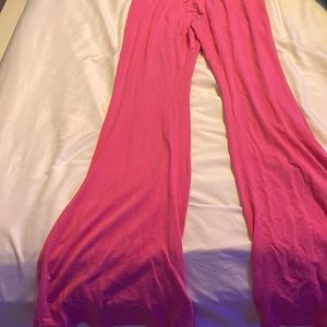 pink flare pants